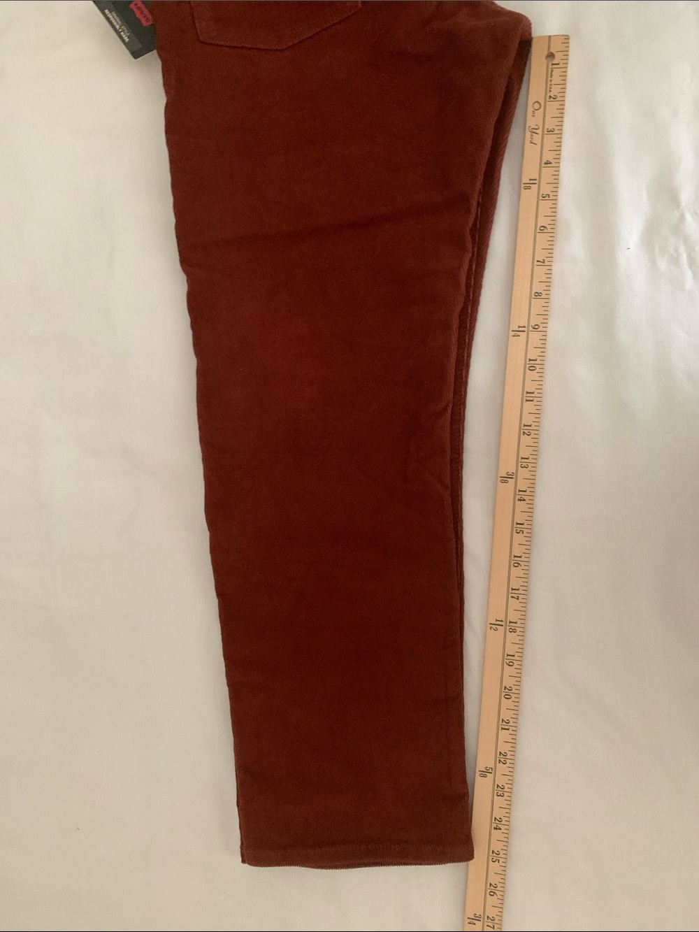 NWT Levi's Wedgie Straight Corduroy Pants Rust Orange 28x26 - Picture 10 of 14